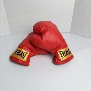 EVERLAST Red Boxing Gloves Yellow Label 15 oz Size SM Youth/Women's Training GUC